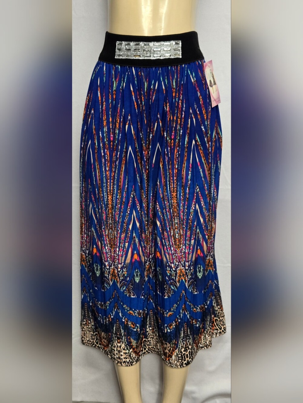 Miaozixin Fashion Midi Maxi Skirt M Elastic Waist Slinky Stretch Colorful